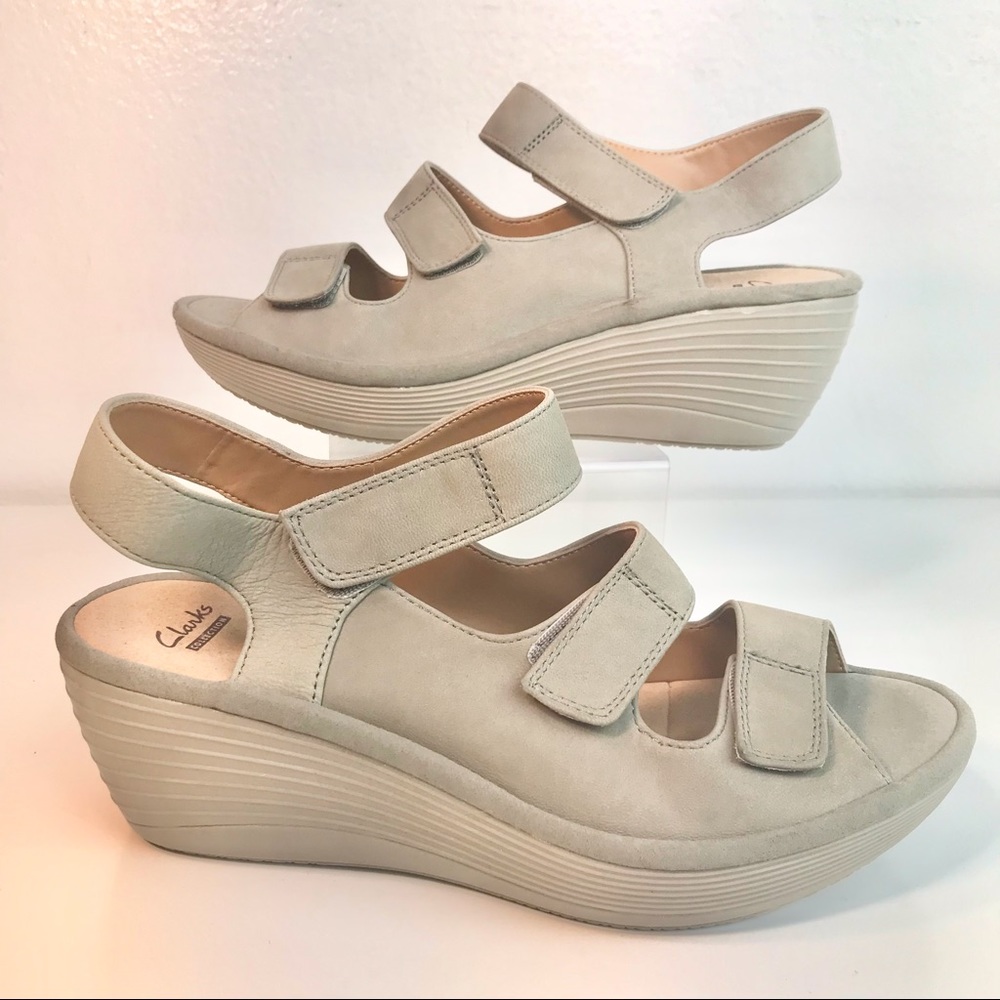 🌸*•.Clarks Women's Reedly Juno Wedge Sandal.•*🌸
